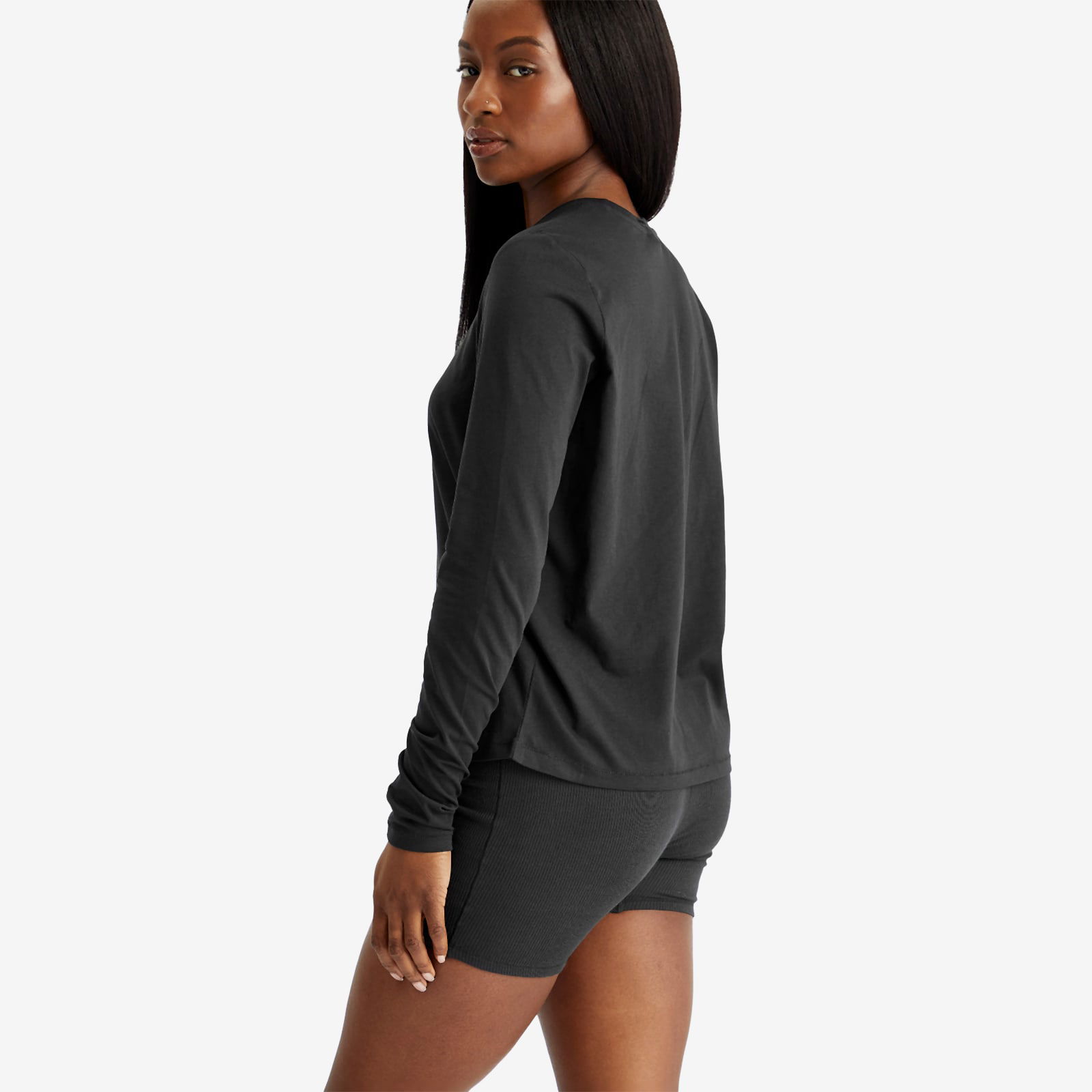 Relaxed Fit Long Sleeve T-Shirt, Size Large