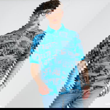 Polo tričko Lacoste Live Polaroid x Loose Fit Print Polo Shirt Modrá | PH2182 BLW, 0