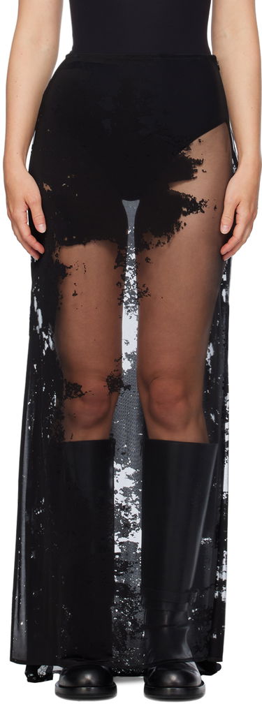 Sukňa Ann Demeulemeester Ann Demeulemeester Vivi Maxi Sheer Skirt Čierna | 2401-W-JSK29-FA440-099, 0