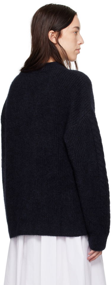 Sveter Cecilie Bahnsen Anette Cable Knit Sweater Navy | 3.24KNI51002 ANETTE JUMPER, 2