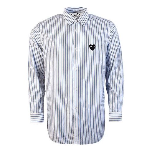 Košeľa Comme des Garçons Striped Shirt with Black Emblem Biela | AZ-B006-051-1
