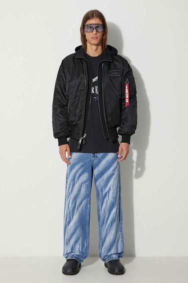 Bomber bunda Alpha Industries Bomber Jacket With Logo Patch Čierna | 183110.515, 1