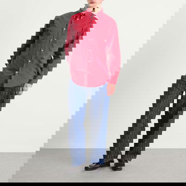 Košeľa Drôle de Monsieur Mirror Long Sleeve Button-Up Shirt Červená | I-SH240-CO178-RD, 4