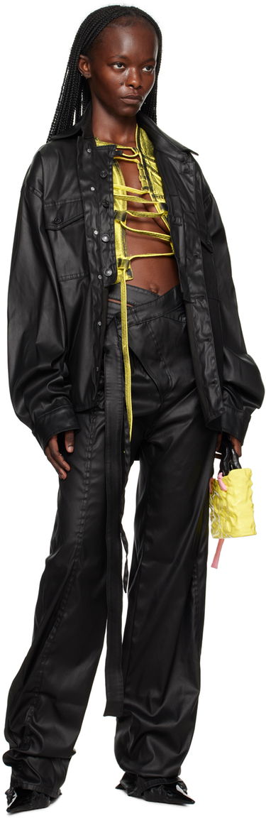 Nohavice Ottolinger Ottolinger Wrap Faux-Leather Pants Čierna | 1700210, 3