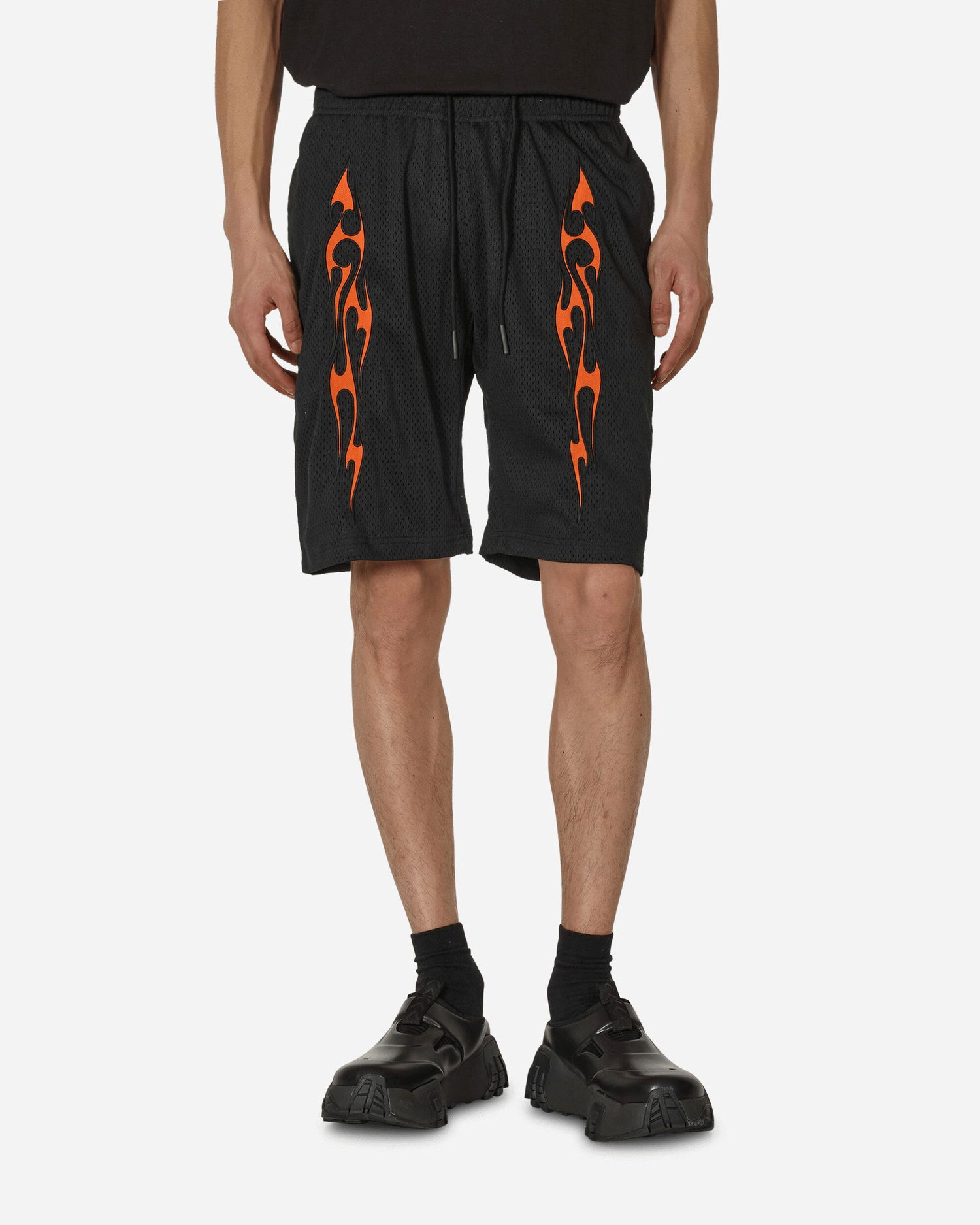 Šortky Pleasures Flame Mesh Shorts Čierna | 9010384 BLACK, 0
