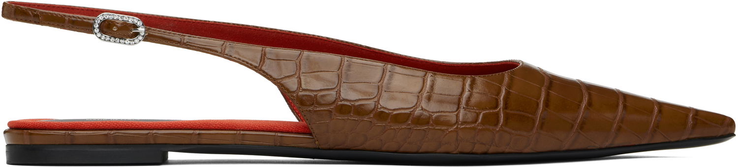 Tenisky a topánky Stella McCartney Elsa Slingback Ballerina Flats Hnedá | 810500AP0AU0, 0