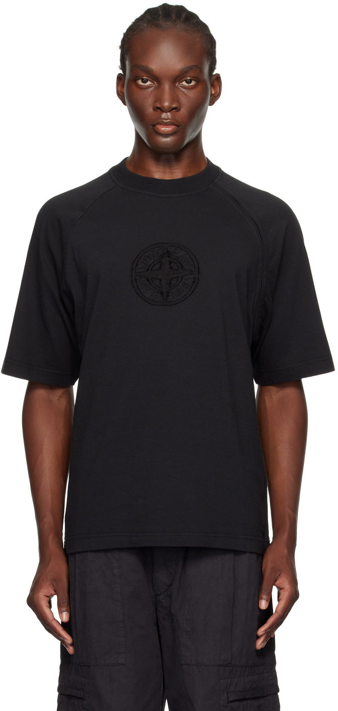Tričko Stone Island Black Organic Cotton T-Shirt Čierna | 8115201M1, 0