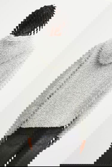 Sveter ADER ERROR KNIT Textured Full-Zip Cardigan with Embroidered Details Šedá | BO01FWKT0704GR, 2