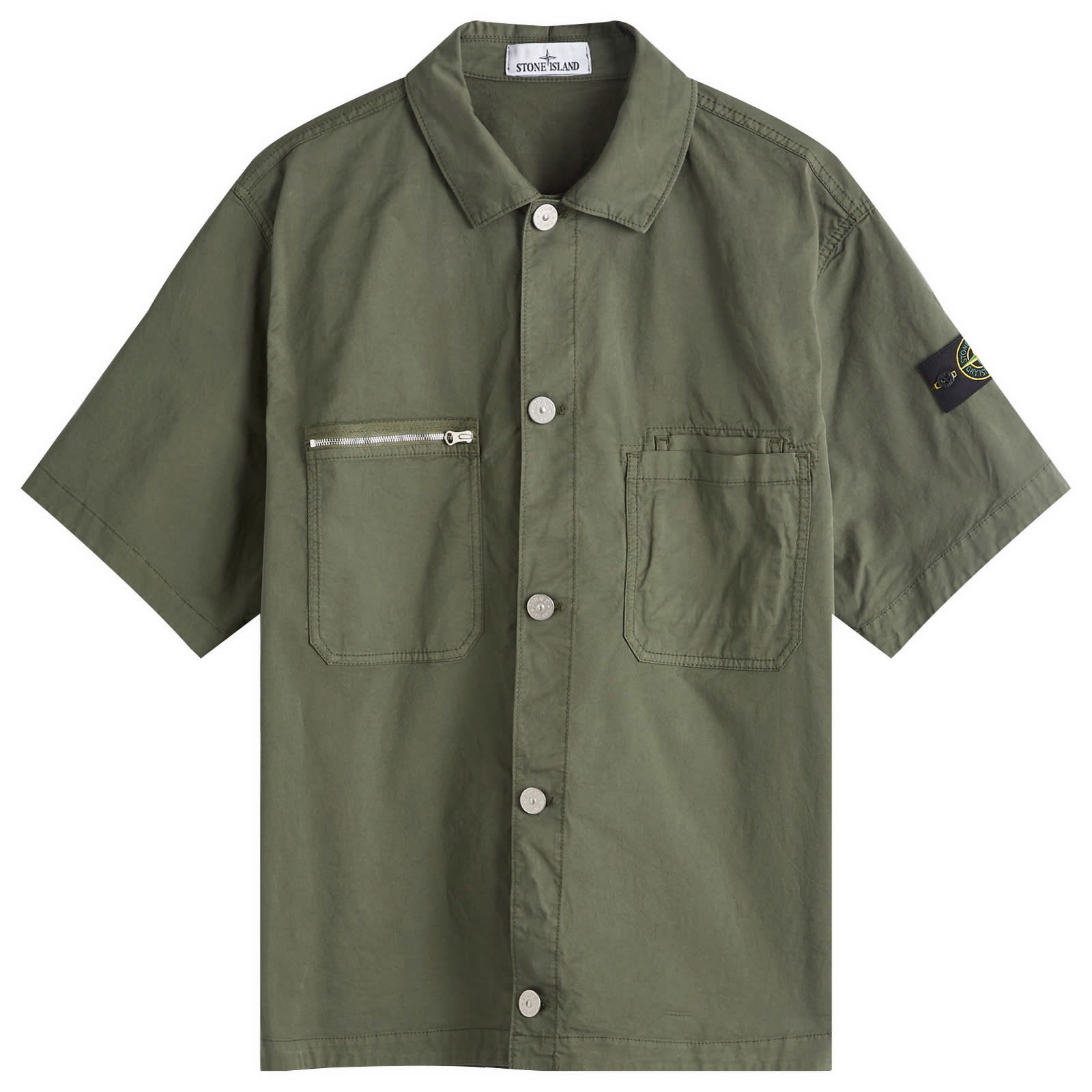 Stretch-TC Garment Dyed Short Sleeve Overshirt