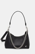 Leather Shoulder Bag with Chain Strap