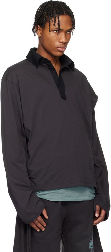Polo tričko Ottolinger Ottolinger Long Sleeve Polo Čierna | 11510291501, 4