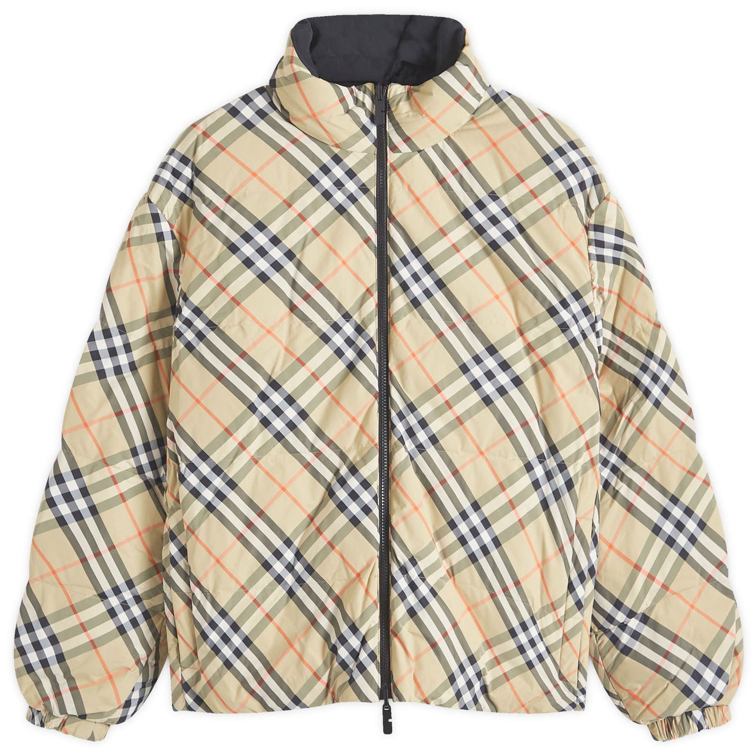 Prešívaná bunda Burberry Nylon Check Puffer Jacket Béžová | 8094237-B9368, 0