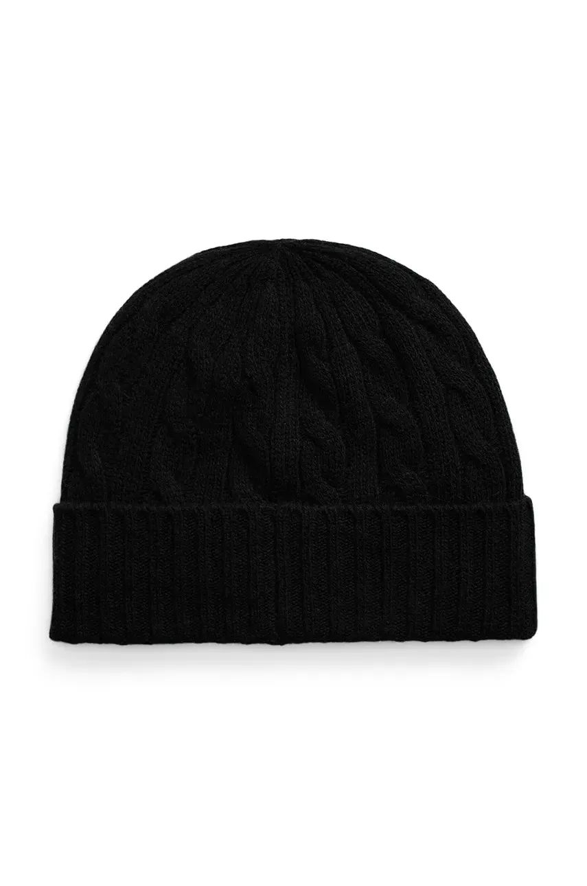 Kulicha Polo by Ralph Lauren Cable-Knit Beanie Čierna | 449959346, 1