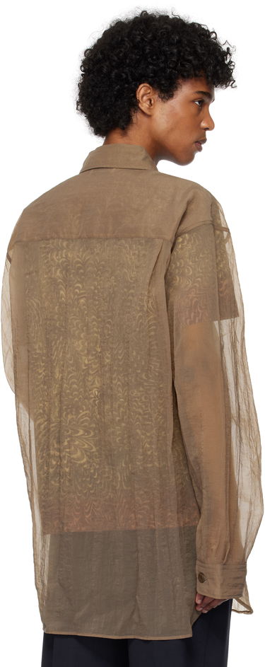 Košeľa Dries Van Noten Dries Van Noten Crinkled Button-Up Shirt Hnedá | 251-020721-1329, 2