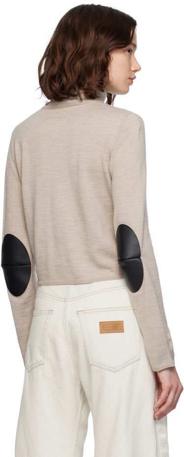 Sveter Maison Margiela MM6 Maison Margiela Knitted Cropped Turtleneck Béžová | S52HA0296 M13133, 2
