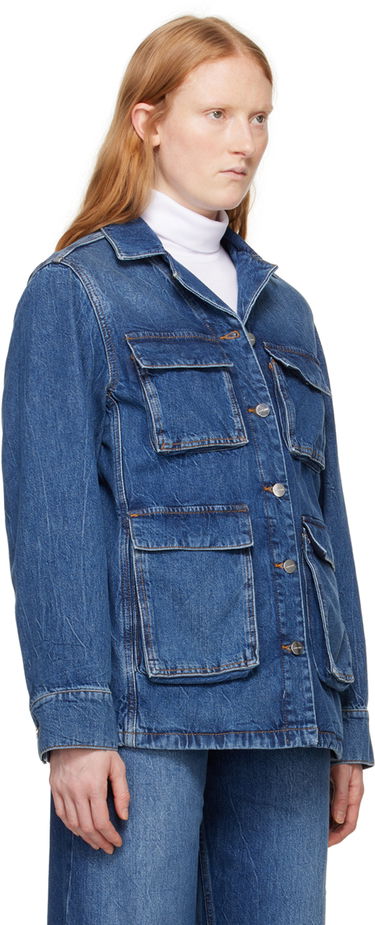 Bunda Anine Bing Alden Denim Button-Up Jacket Modrá | A-01-7188-497, 1