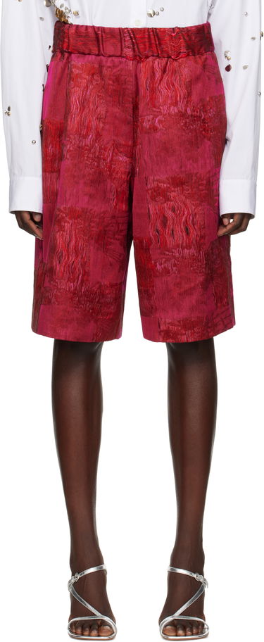 Šortky Dries Van Noten Dries Van Noten Jacquard Shorts Červená | 251-010912-1544, 0
