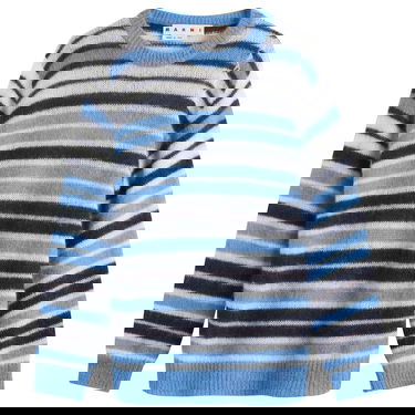 Sveter Marni Marni Men's Striped Mohair Crew Knit Modrá | GCMG0435Q0-UFU178-STB26, 0