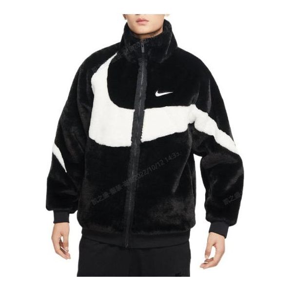 Bunda Nike Big Swoosh Faux Fur Jacket Čierna | FB7664-010, 0