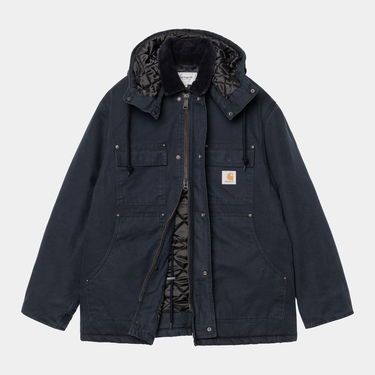 Kabáty Carhartt WIP Carhartt WIP Ambel Stone Washed Hooded Coat Navy | I035616_18, 3