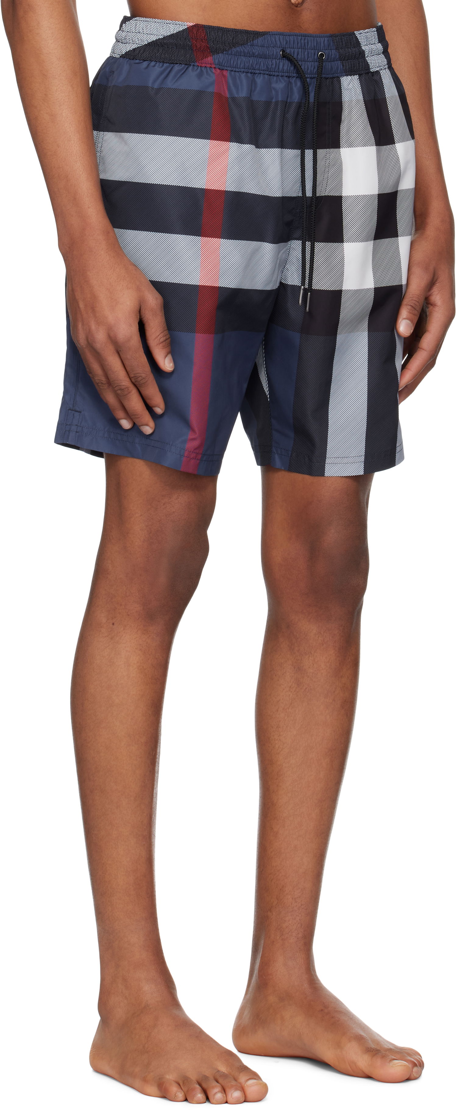 Plavky Burberry Burberry Check Swim Shorts Modrá | 8107273, 1