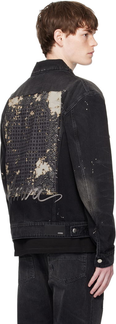Bunda AMIRI Amiri Bleach Bandana Denim Jacket Čierna | AMDNTR1025, 2