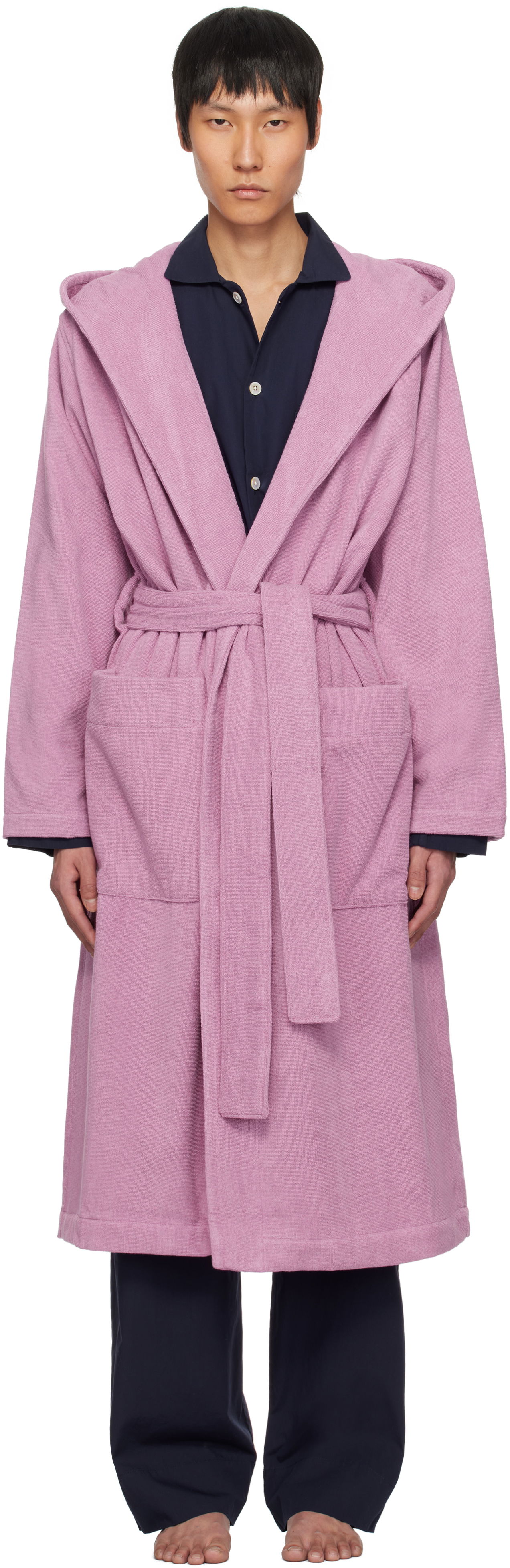 Trenčkot TEKLA Tekla Terry Classic Bathrobe Ružová | CB-MAG, 0