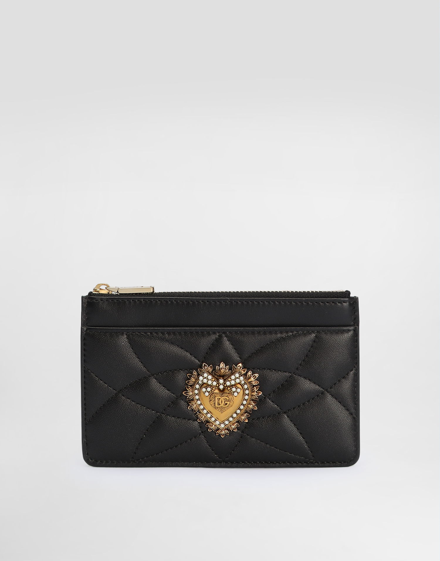 Peňaženka Dolce & Gabbana Devotion Medium Quilted Leather Card Holder Čierna | BI1261AV96780999, 0