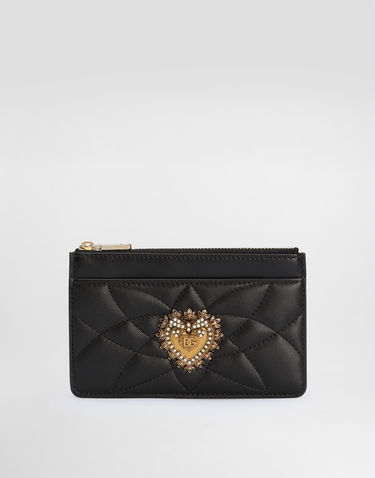 Peňaženka Dolce & Gabbana Devotion Medium Quilted Leather Card Holder Čierna | BI1261AV96780999, 0