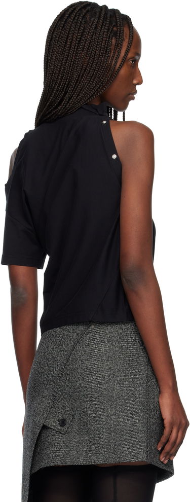 Tričko Courrèges Courrèges Twisted Jersey T-shirt Čierna | 425JTS231JS0233, 2