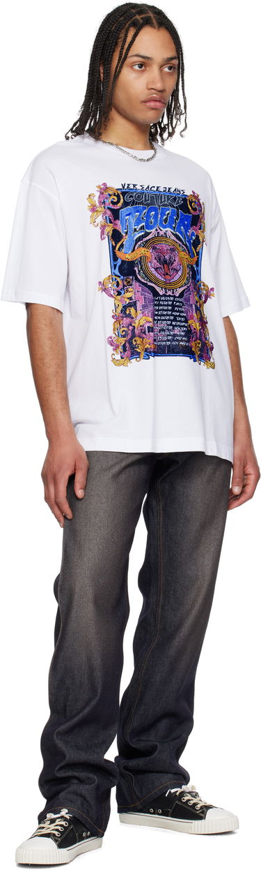 Tričko Versace Versace Jeans Couture Logo Tour Graphic T-Shirt Biela | E78GAHC03_ECJ01C, 3