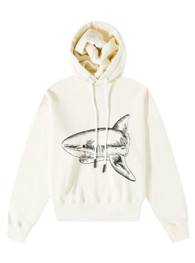 Mikina Palm Angels Split Shark Popover Hoody Béžová | PMBB058S23FLE0070410