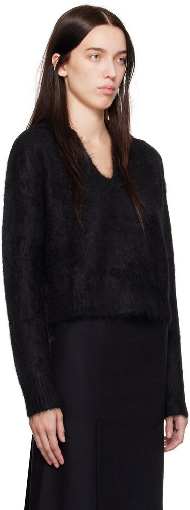 Sveter Loulou de Saison Loulou de Saison Ambrose Cropped Collared Sweater Šedá | AMBROSE, 4