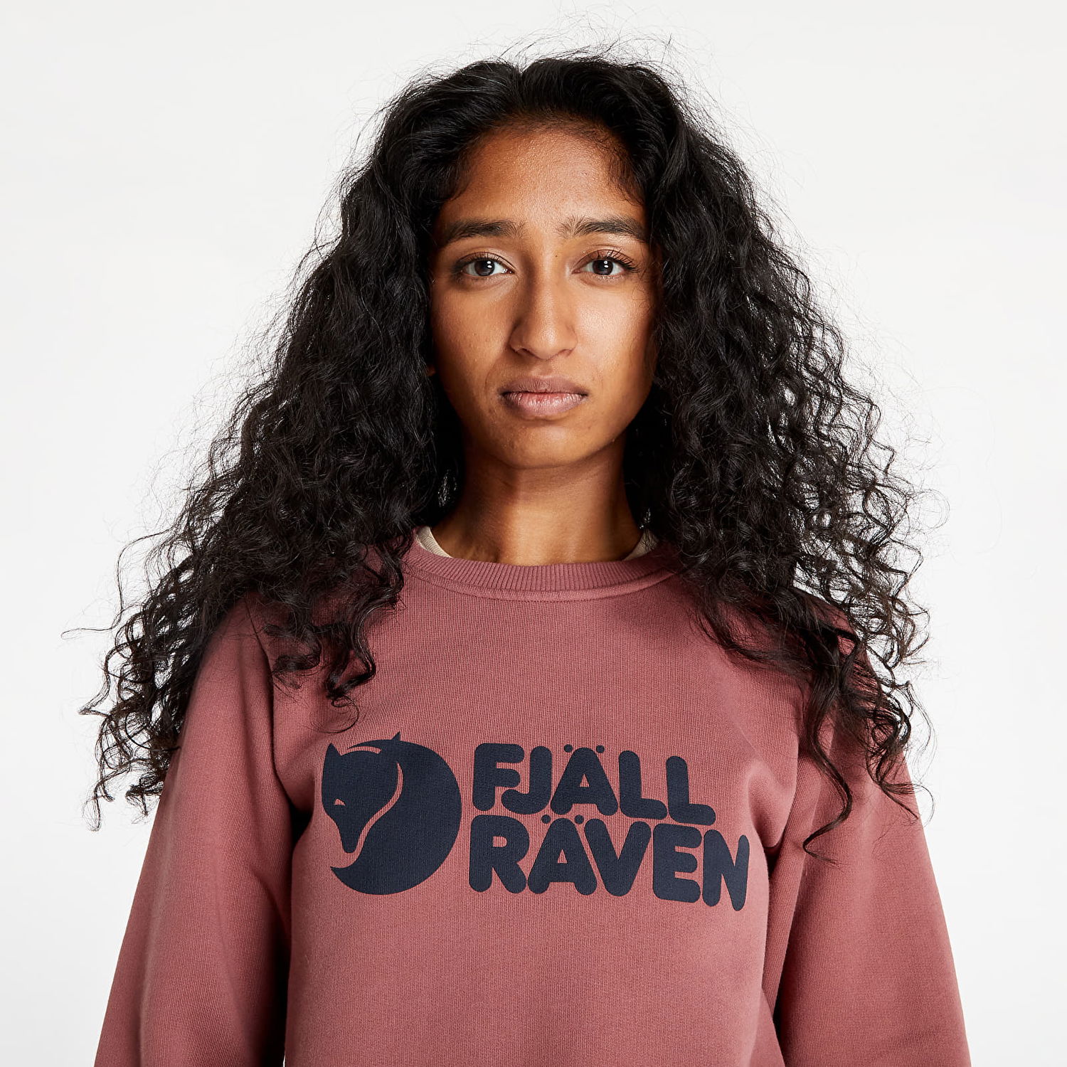 Mikina FJÄLLRÄVEN Logo Sweater Fialová | F84143-410, 0