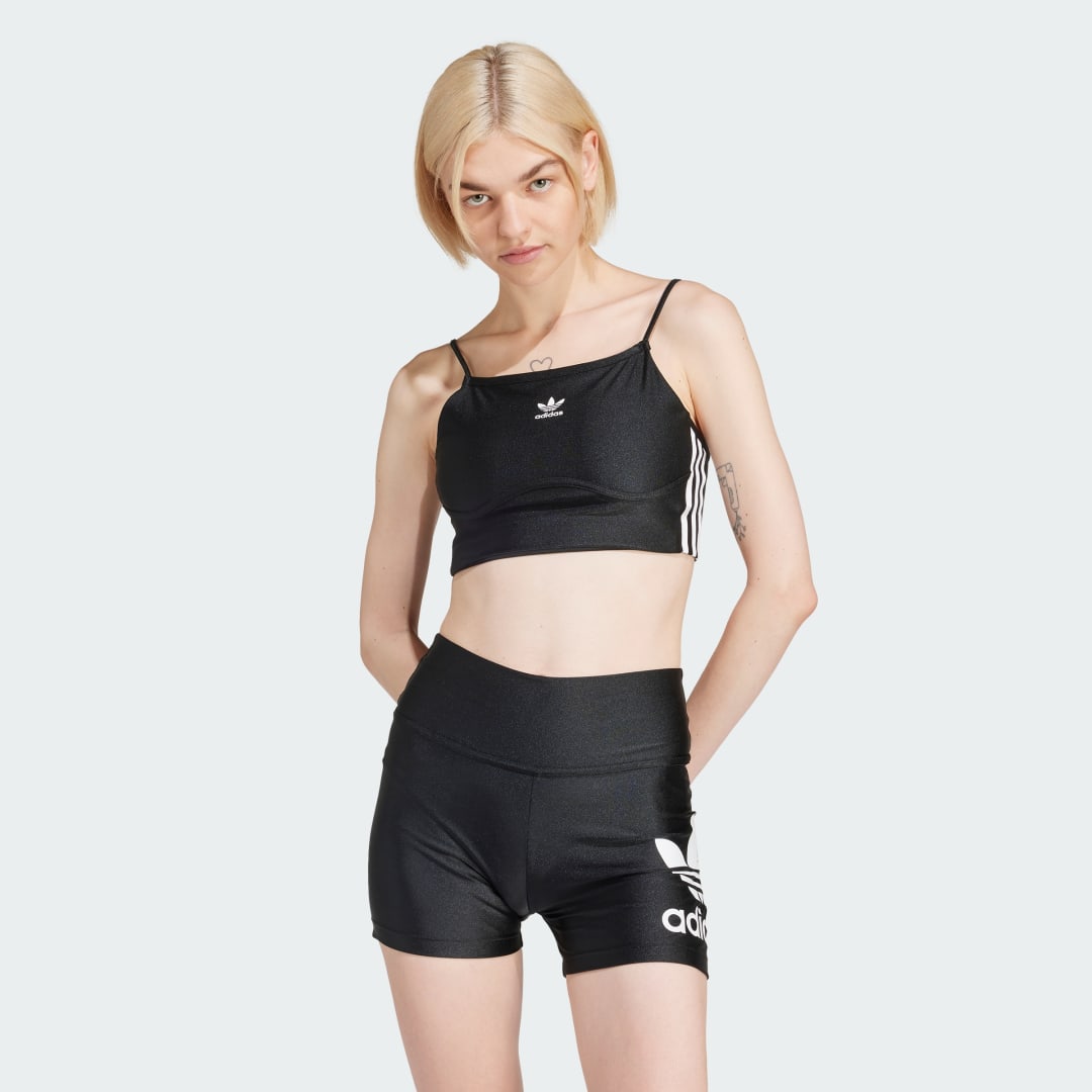 Podprsenka adidas Originals Top 3-Stripes Bra Čierna | IU2415, 1