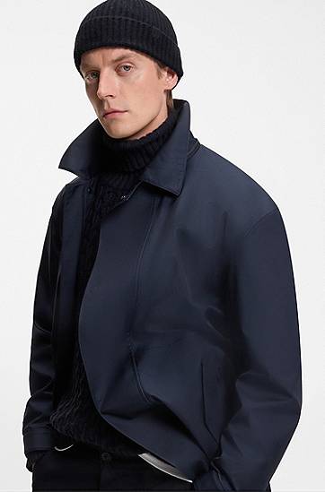 Kulicha BOSS BECKHAM x BOSS ribbed beanie hat in virgin wool and cashmere Čierna | 50552850, 1