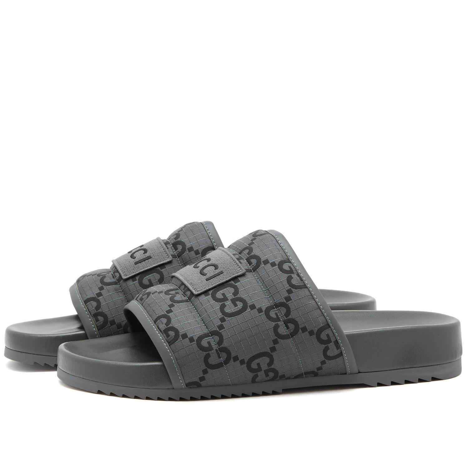 Tenisky a topánky Gucci GG Logo Ripstop Slides Šedá | 771466-FACTE-1143, 0