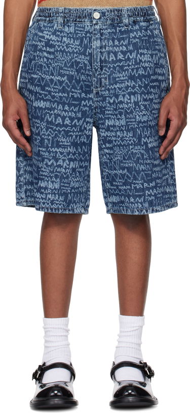 Šortky Marni Marni Bleached Lasered Denim Shorts Modrá | PUJU0070A0 USCX38, 0