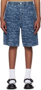 Marni Bleached Lasered Denim Shorts