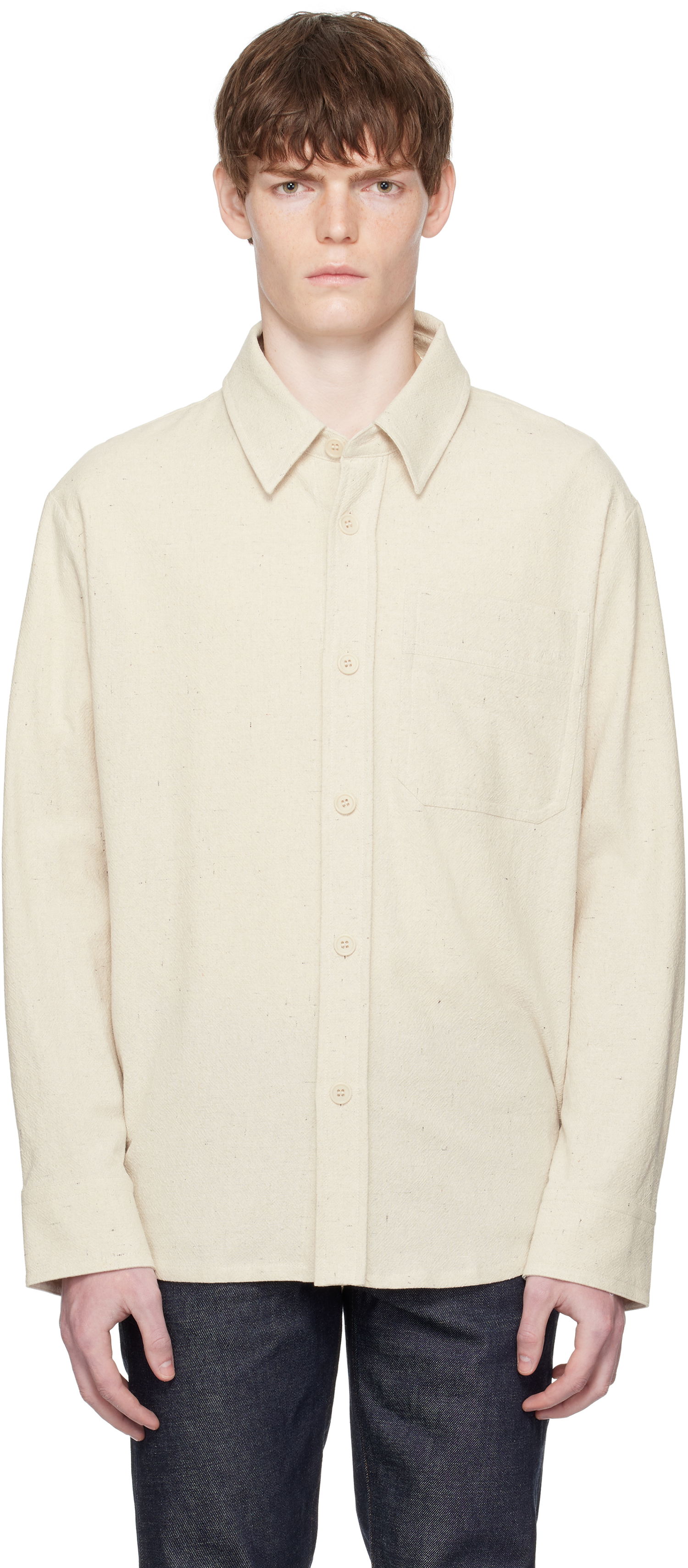 Košeľa A.P.C. A.P.C. Basile Overshirt Béžová | COGEV-H02709, 0
