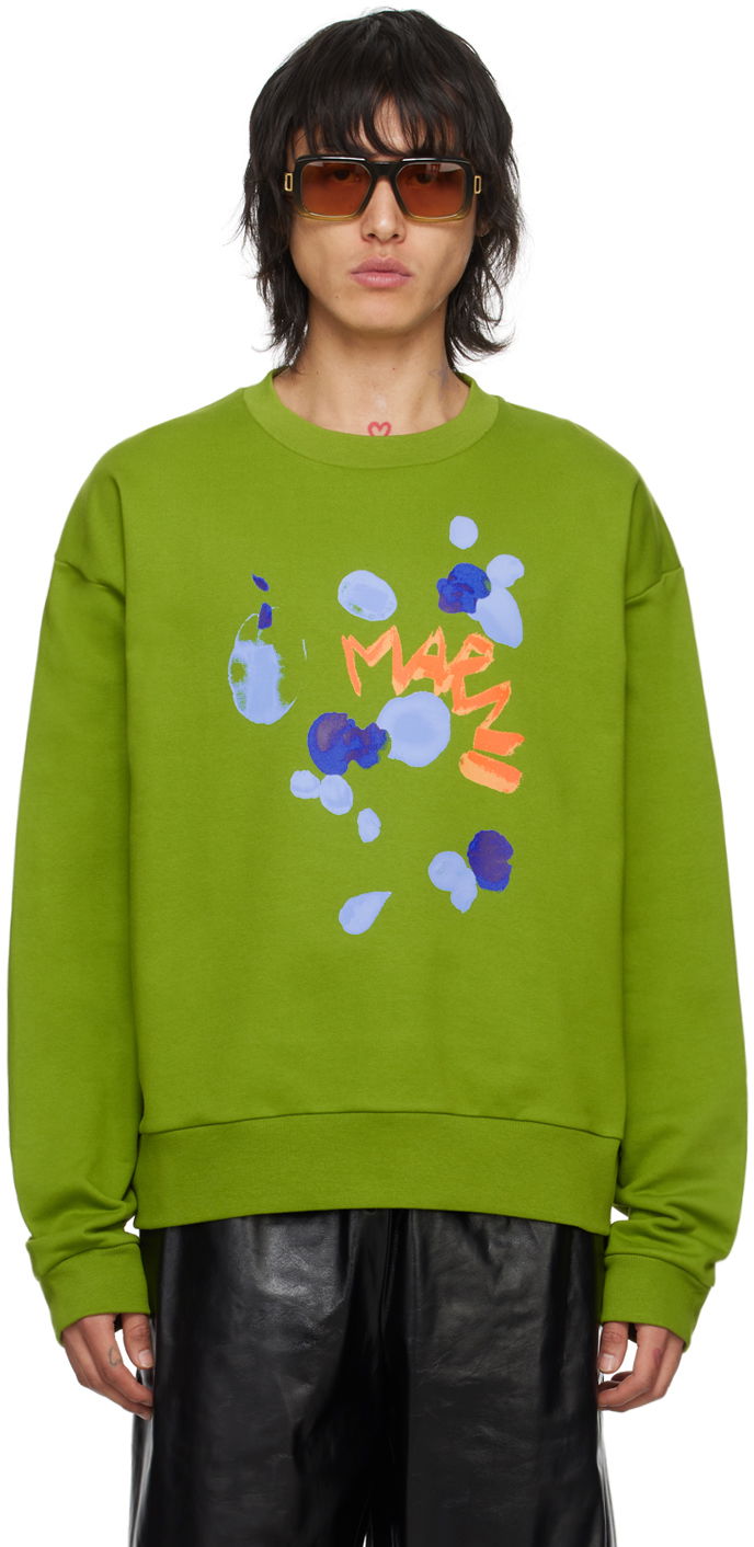 Mikina Marni Kiwi Sweatshirt Zelené | FUMU0074PE USCW17, 0