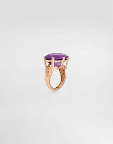 Prsteň Dolce & Gabbana Anna Ring In 18-carat Gold With Amethyst And Diamonds Fialová | WRSB1GWAME18M307, 2