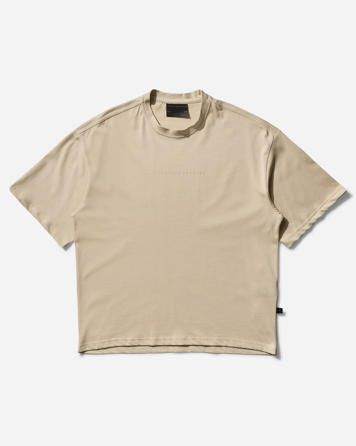 Crop Top Alpha Industries UV Protection Base T-Shirt Béžová | 756503 300, 1