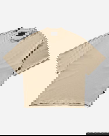 Crop Top Alpha Industries UV Protection Base T-Shirt Béžová | 756503 300, 1