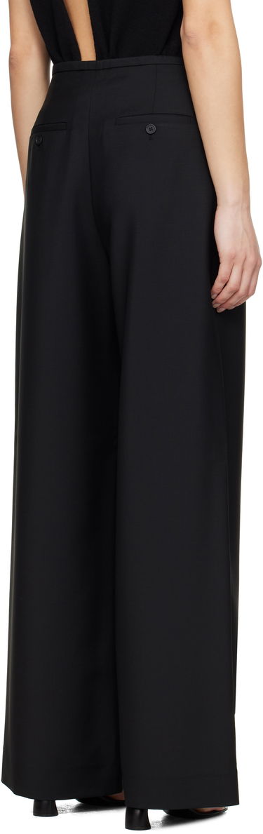 Nohavice Róhe Róhe Relaxed Drawstring Trousers Čierna | 415-30-007, 2