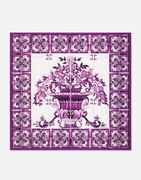 Dolce & Gabbana Majolica Print Silk Twill Foulard