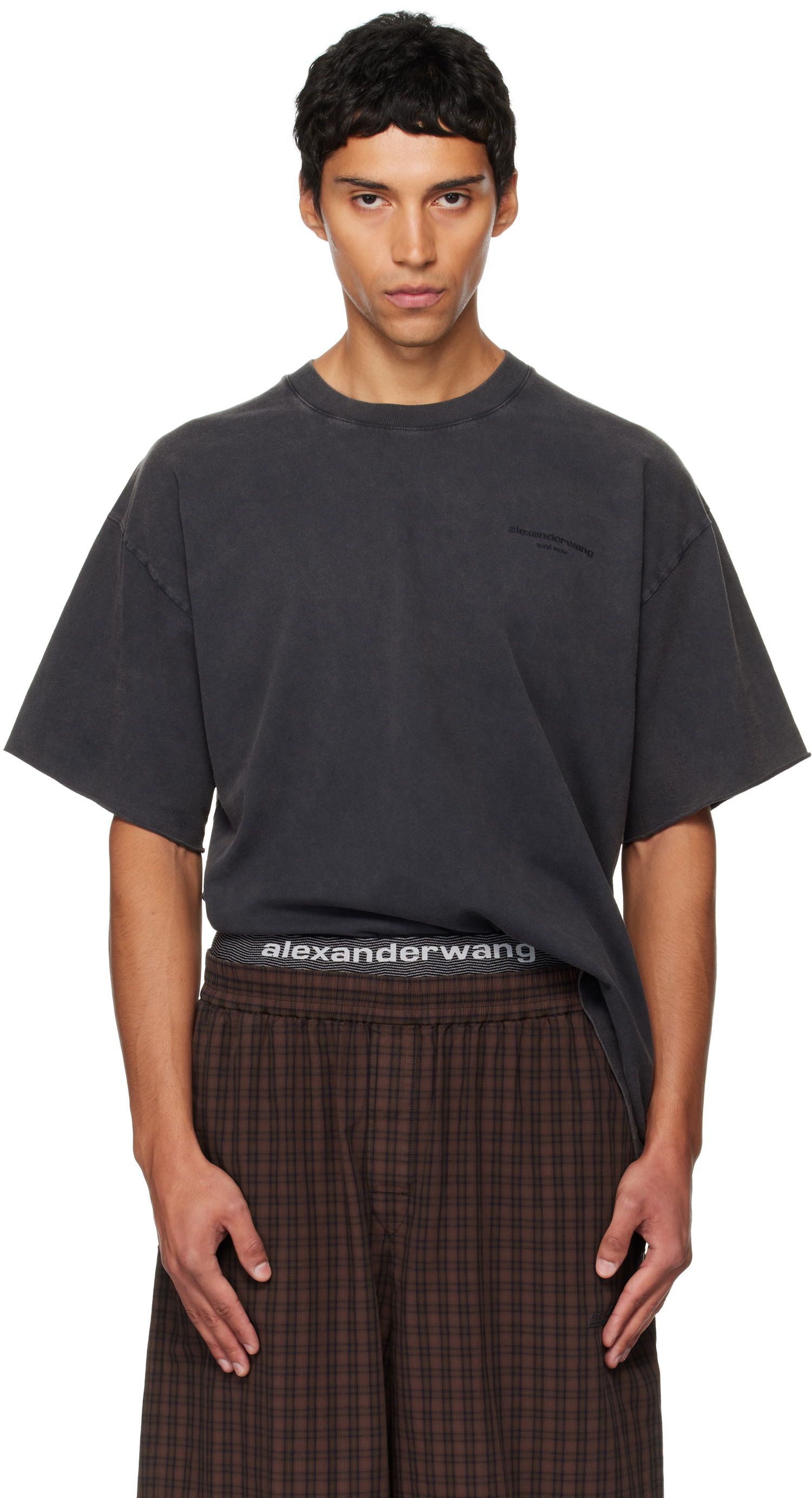 Tričko Alexander Wang Alexander Wang Short Sleeve T-Shirt Čierna | 6CC3251101, 0