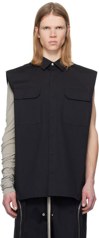 Košeľa Rick Owens Rick Owens Hollywood Jumbo Sleeveless Shirt Čierna | RU01E5239 TE, 0