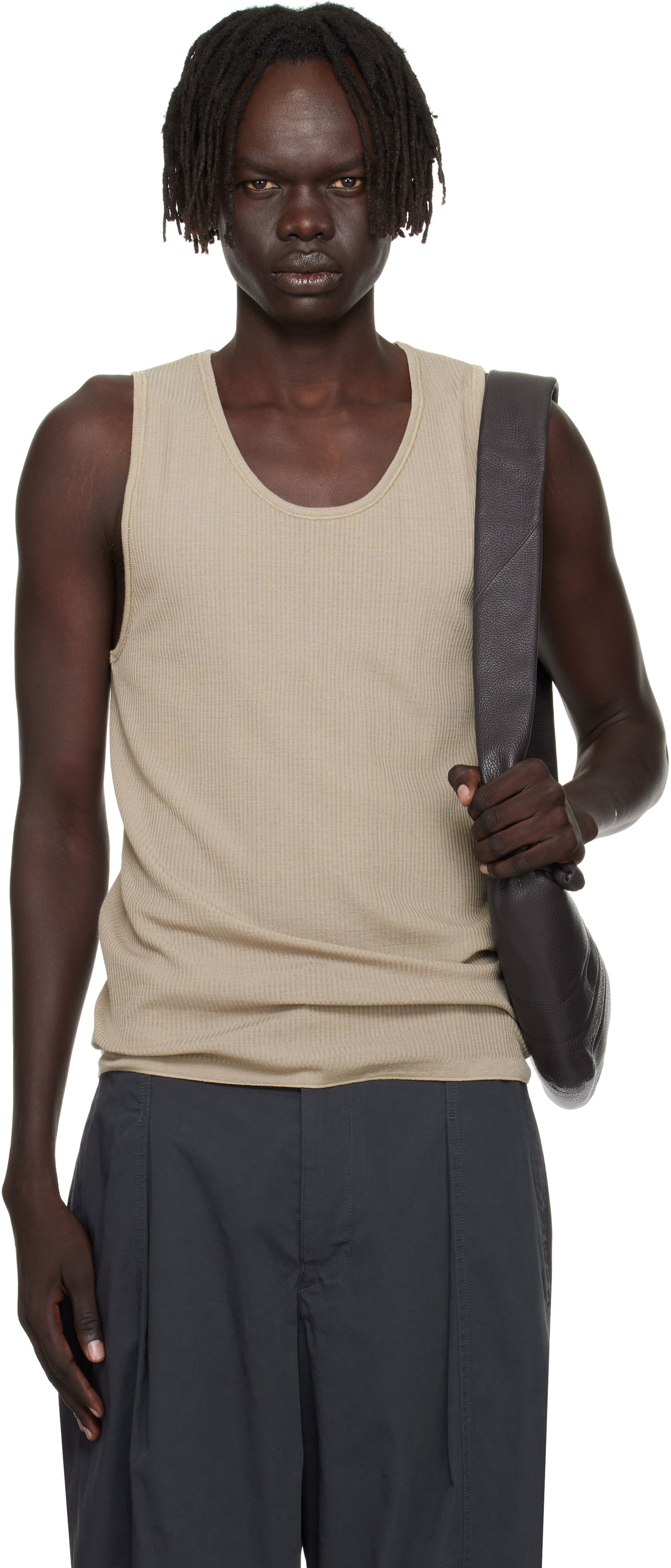 Tielko LEMAIRE Lemaire Debardeur Ribbed Tank Top Béžová | TO1465 LK1032, 0