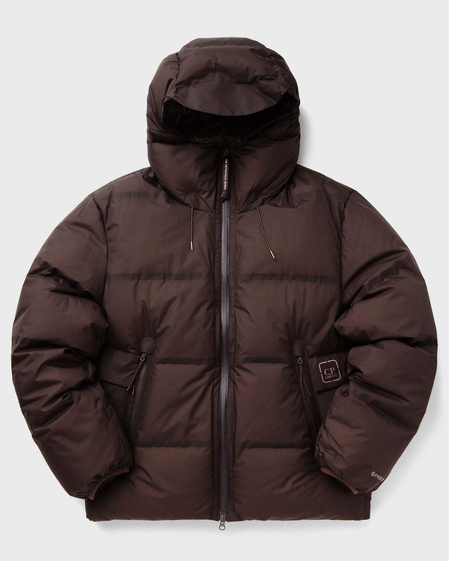 Prešívaná bunda C.P. Company METROPOLIS SERIES PERTEX HOODED DOWN JACKET Hnedá | 17CLOW006A110033A-597, 0